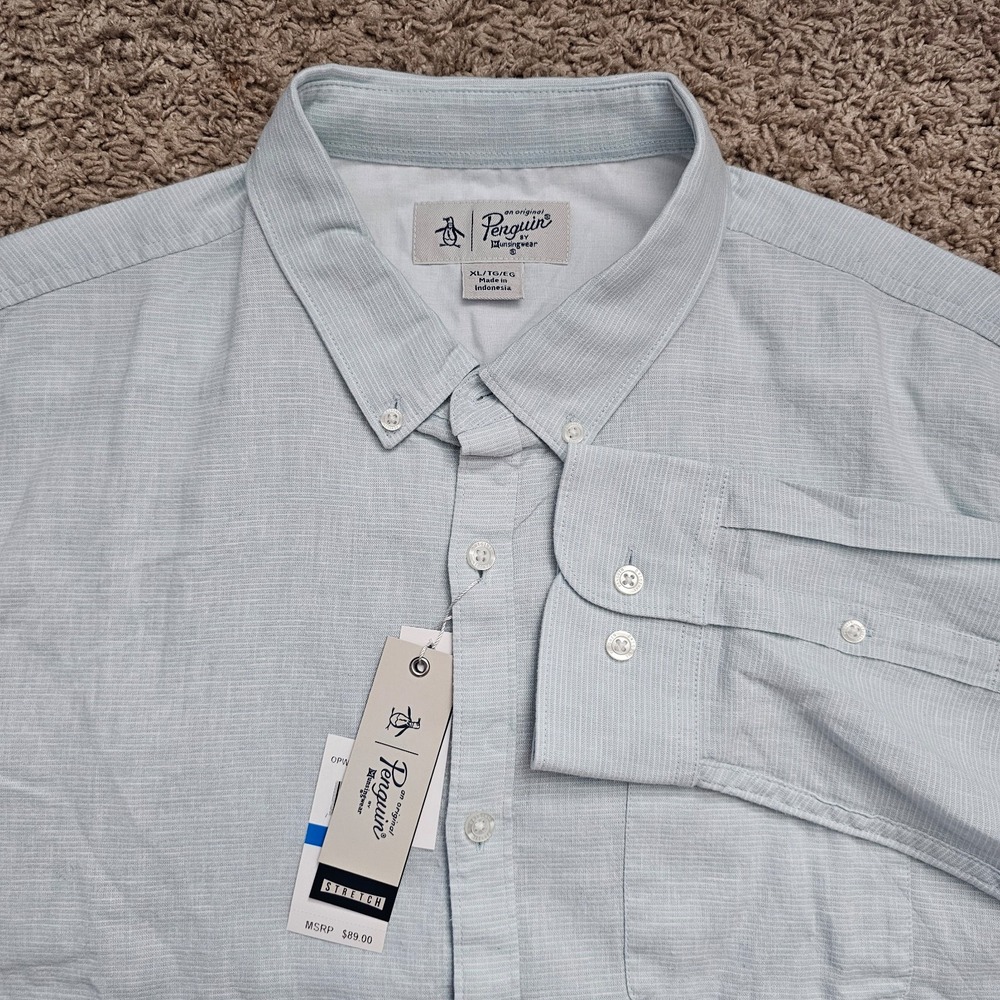 Penguin by Munsingwear Longsleeve Men's Blue‎ Polo Size XL